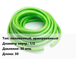 Шланг поливочный, армированный d=1/2 30 атм. L=30